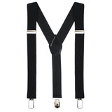 Peluche Plaid Black Suspender for Men