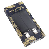 Peluche Plaid Black Suspender for Men