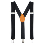 Peluche Plaid Black Suspender for Men