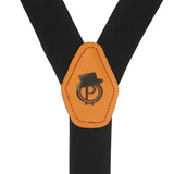 Peluche Plaid Black Suspender for Men