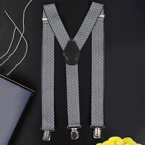 Peluche Black Suspenders for Men