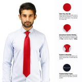 Peluche Classy Crimson Microfiber Necktie for Men