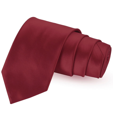 Peluche Classy Maroon Colored Microfiber Necktie for Men