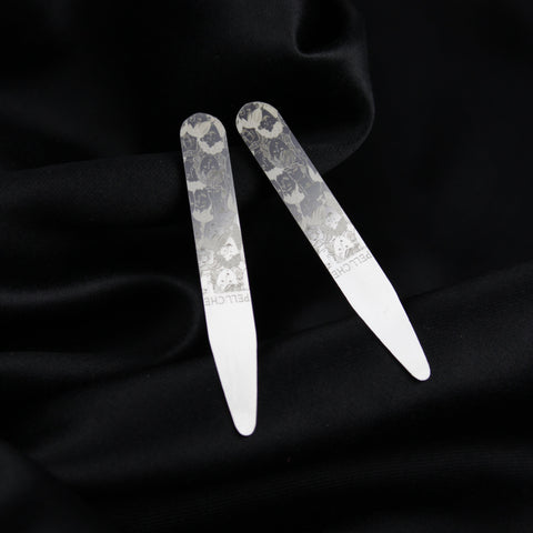 Silver Metal Collar Stays for Men