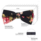 Peluche The Statesman Floral Black Bow Tie