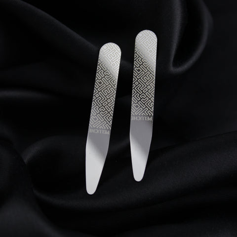 Silver Metal Collar Stays for Men