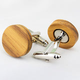 Peluche Tortilla Stripes Zebra Wood Cufflink and TiePin Set