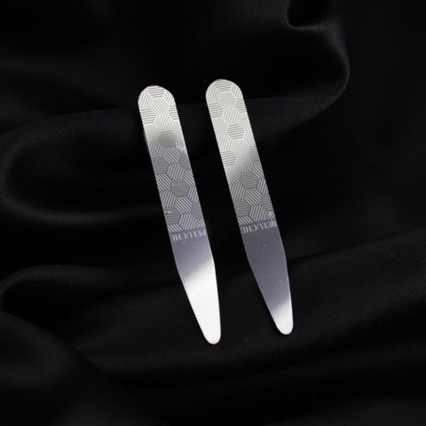 Silver Metal Collar Stays for Men