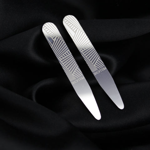 Silver Metal Collar Stays for Men