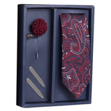 The Pleasing Pascal Gift Box Includes 1 Neck Tie, 1 Brooch & 1 Pair of Collar Stays for Men | Genuine Branded Product from Peluche.in