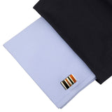 Peluche Stones 'n' Stripes Cat's Eye Black Cufflinks