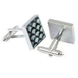 Peluche Shades of Grey Scales Mother of Pearl Cufflinks