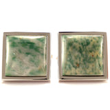 Peluche Mineralist Green and White Cufflinks