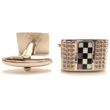 Peluche Mother Of Pearls & Onyx Stone Studded Cufflinks for Men