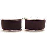 Peluche Burgundy Burgundy Cufflinks Brass, Stone Studded, Culture Stone, Burgundy Color Stone