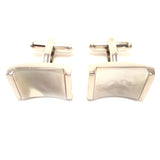 Concave Mother of Pearl Cufflinks - Peluche.in