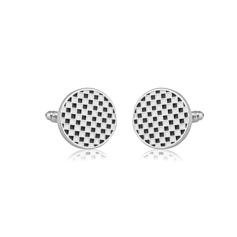 Enamel Checkered Black Cufflinks for Men | Genuine Branded Product from Peluche.in