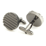 Grooved Grey Cufflinks for Men | Genuine Branded Product from Peluche.in