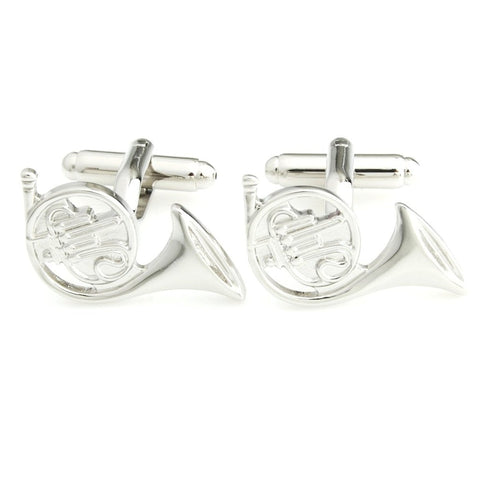 The Subtle Trumpet - Silver Cufflinks for Men | Genuine Branded Product from Peluche.in
