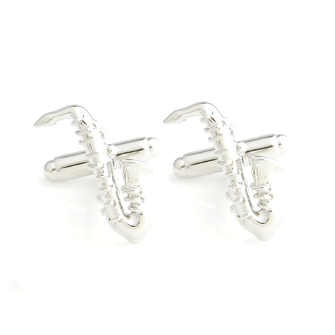Peluche Silver Trumpet Cufflinks for Men