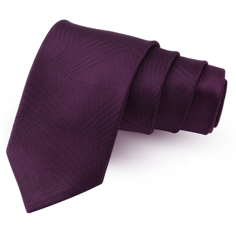 Geometric Purple Colored Microfiber Necktie for Men | Genuine Branded Product from Peluche.in