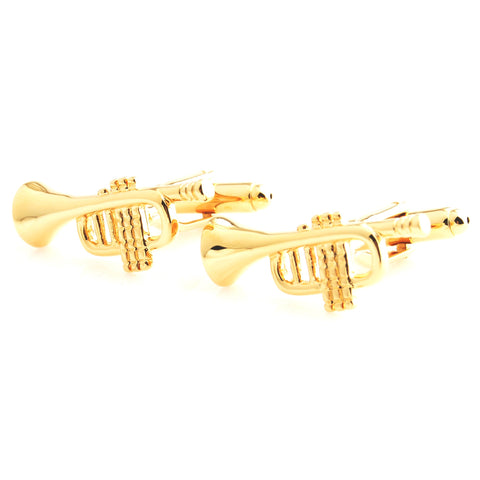 Golden Trumpet  Golden Cufflinks for Men | Genuine Branded Product from Peluche.in