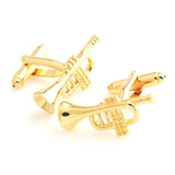 Peluche Golden Trumpet  Golden Cufflinks for Men