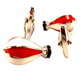 Hot Air Balloon - Red and White Cufflinks - Peluche.in