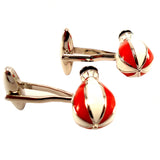 Hot Air Balloon - Red and White Cufflinks - Peluche.in
