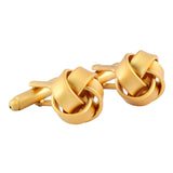 Peluche Classy Knot - Golden Matt finish Cufflinks Brass, Metal