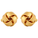Classy Knot - Golden Matt finish Cufflinks - Peluche.in
