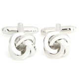 Peluche Elite Knot - Silver Cufflinks Brass, Metal