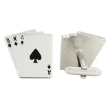 Gamble in Style - Black and Silver Cufflinks - Peluche.in