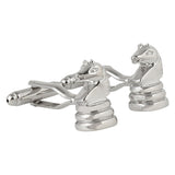 Classic Knight - Silver Cufflinks - Peluche.in