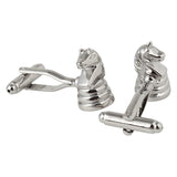 Classic Knight - Silver Cufflinks - Peluche.in
