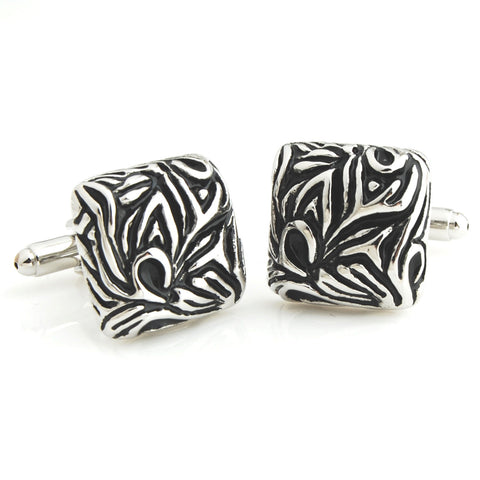 Peluche Contemporary Metal Art - Square Cufflinks Brass, Metal