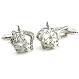 Peluche Crown - Silver Cufflinks Brass, Metal