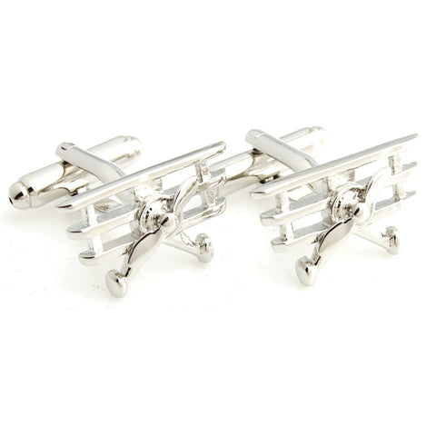 Silver Airplane Silver Cufflinks for Men | Genuine Branded Product from Peluche.in
