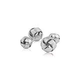 Peluche Silver Double Knot Silver Colour Cufflinks for Men