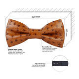 Peluche Polka Plush Brown Coloured Leatherette Bow Tie For Men