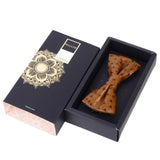 Peluche Polka Plush Brown Coloured Leatherette Bow Tie For Men