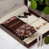 Playful Guitar Gift Box Includes 1 Neck Tie, 1 Brooch, 1 Pair of Cufflinks and 1 Pair of Collar Stays for Men | Genuine Branded Product from Peluche.in