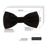 Peluche Essential  Black Coloured Cotton Bow Tie For Men