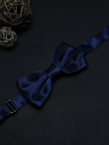 Peluche Essential  Blue Coloured Cotton Bow Tie For Men