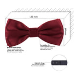 Peluche Essential  Maroon Coloured Cotton Bow Tie For Men