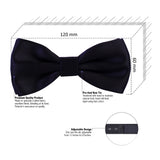 Peluche Essential Navy Blue Coloured Cotton Bow Tie For Men