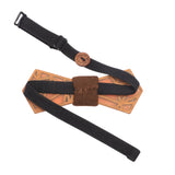 Peluche Orange Wooden Bow Tie For Men