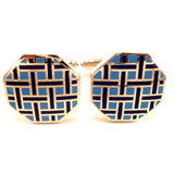 Peluche Octagon Enamel Cufflinks for Men