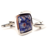 Peluche Quirky Floral Blossom Blue Cufflinks