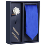 The Classy Elegance Gift Box Includes 1 Neck Tie, 1 Brooch & 1 Pair of Collar Stays for Men | Genuine Branded Product from Peluche.in
